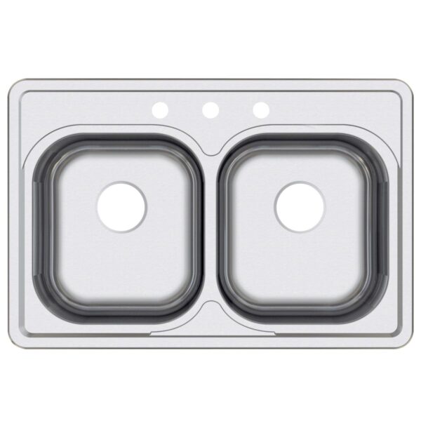 482-6507 Stainless Steel 33" x 22" Rear drain Top-Mount ADA Sink