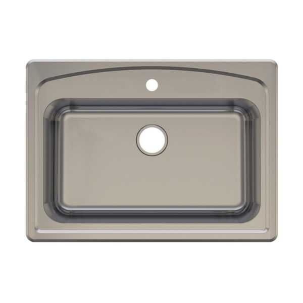 482-6835 Prestige Stainless Steel 33" x 22" Single Bowl Top-Mount Sink