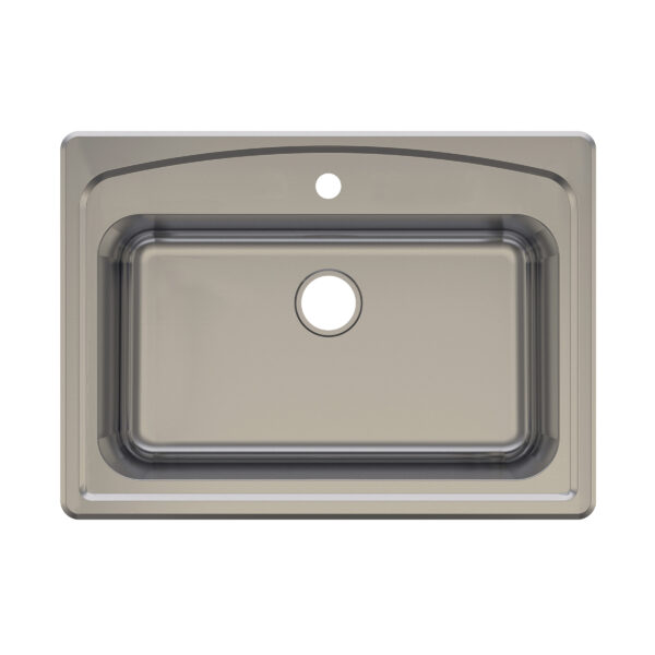 712-6838 Prestige Stainless Steel 33" x 22" Single Bowl Top-Mount Sink